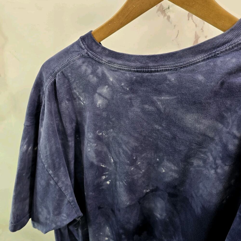 Vintage T Shirt Mens XL 90s Mountain Bison Buffalo Nature Ecology Tie Dye Crew - Picture 6 of 9